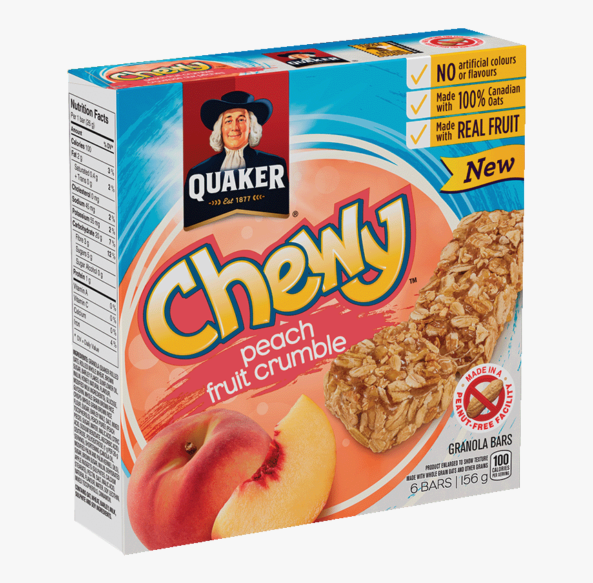 Quaker Chewy® Peach Fruit Crumble Granola Bars - S Mores Chewy Bars, HD Png Download, Free Download