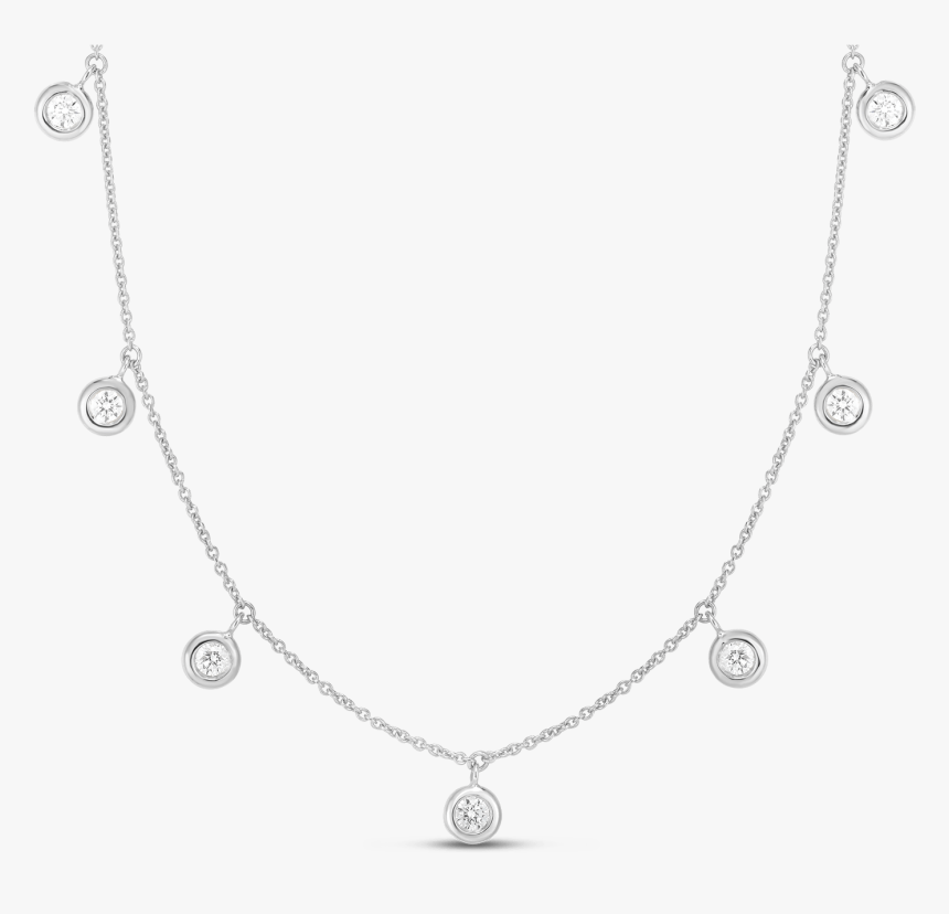 Product 18k Seven Diamond Drop Station Necklace - Necklace, HD Png ...