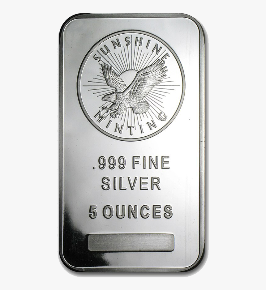 5 Oz Sunshine Mint Silver Bar, HD Png Download, Free Download