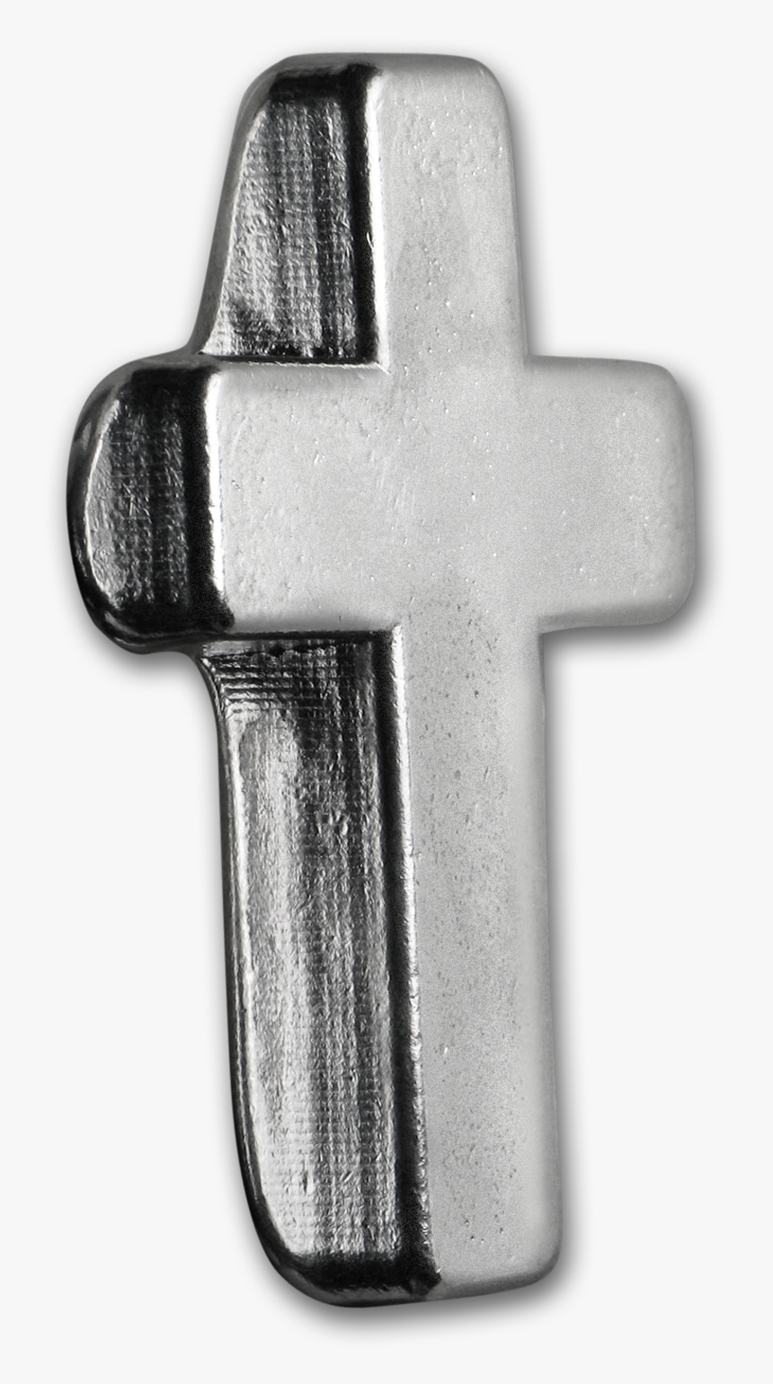 2 Oz Hand-poured Silver Cross - Cross, HD Png Download, Free Download