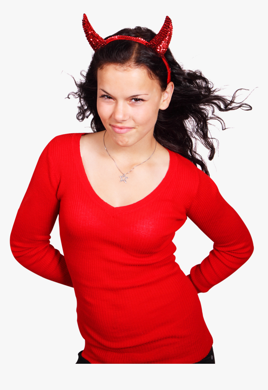 Beautiful Woman In Devil Costume Png Image - Woman Devil Png, Transparent Png, Free Download