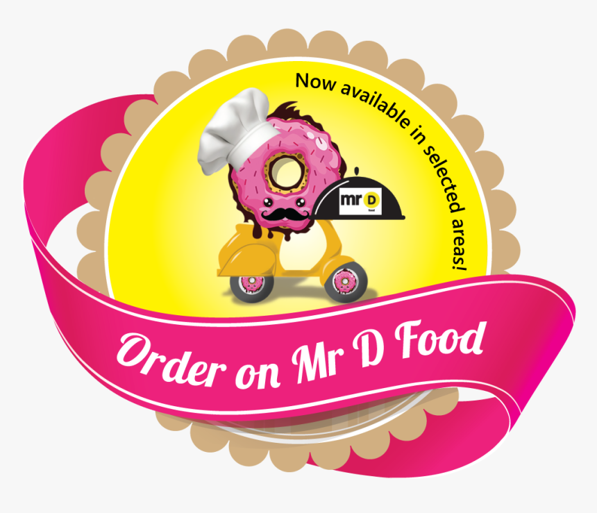 Wicked Donuts Mr D Food - Air Balloon Baby Shower Stickers, HD Png Download, Free Download