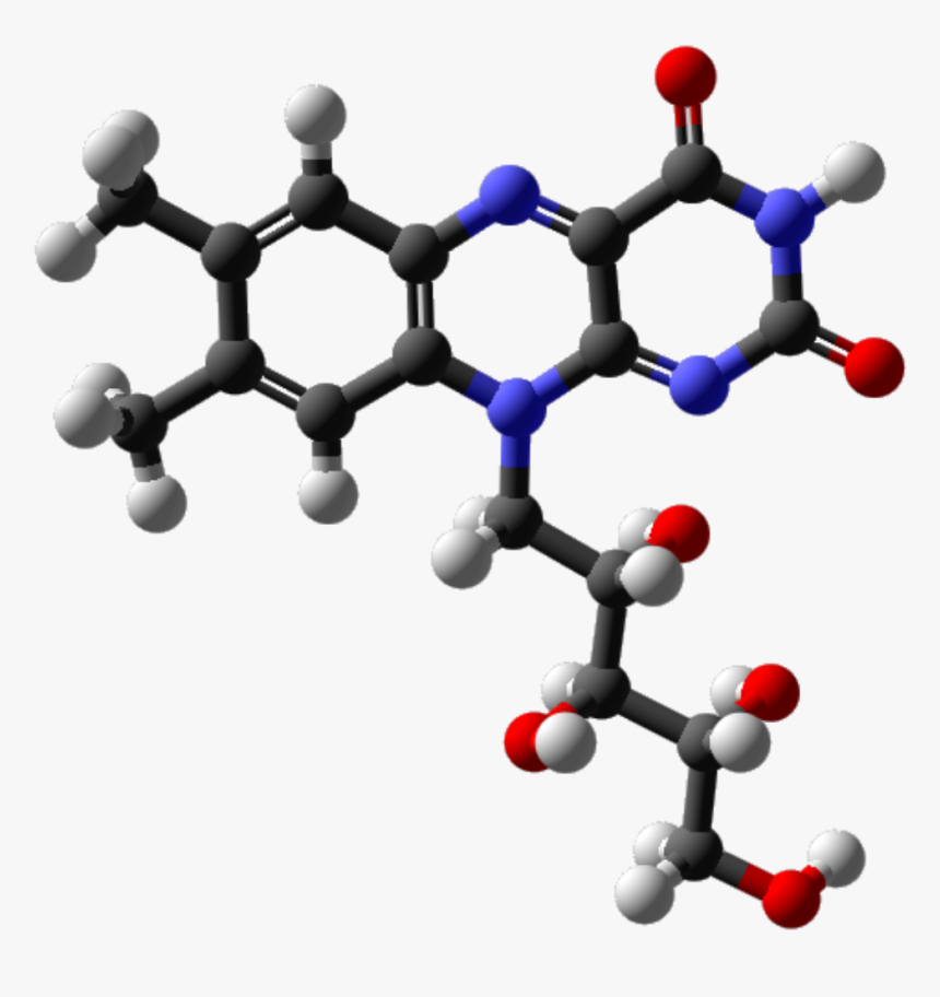 Riboflavin 3d Balls - Riboflavin Ball And Stick Model, HD Png Download, Free Download