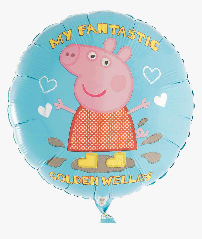 Peppa"s Fantastic ~golden Wellies - Balloon, HD Png Download, Free Download