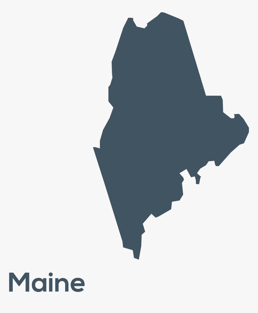 U - S - States - Shapes And Names - Maine - Clipart - State Of Maine Clipart, HD Png Download, Free Download