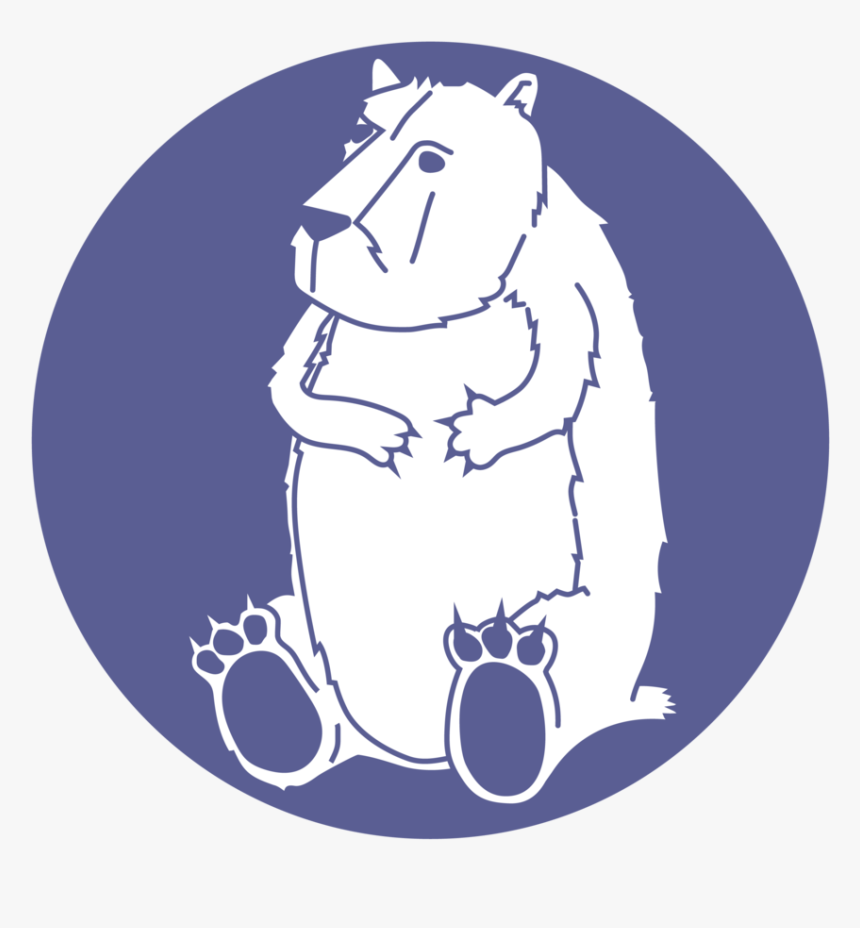 Bear,clip Art,line Art,oval,illustration - Cartoon, HD Png Download, Free Download