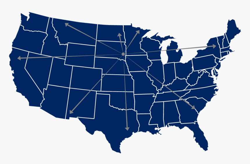 Us Map Vector, HD Png Download - kindpng