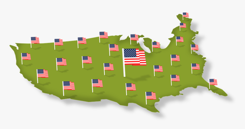 Transparent Usa Flag Map Png - Map, Png Download, Free Download