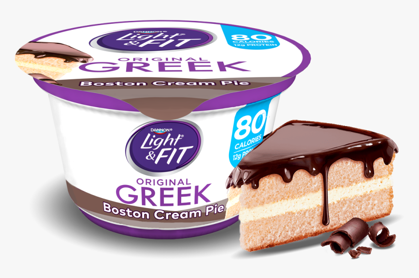 Boston Cream Pie Greek Yogurt - Dannon Light And Fit Greek Yogurt, HD Png Download, Free Download