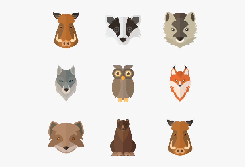 Vector Set Animal - Cartoon, HD Png Download, Free Download