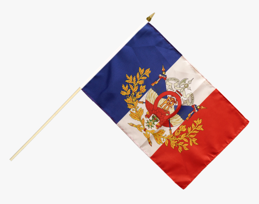 Drapeau France Avec Blason Sur Hampe - Drapeau France Avec Hampe, HD Png Download, Free Download