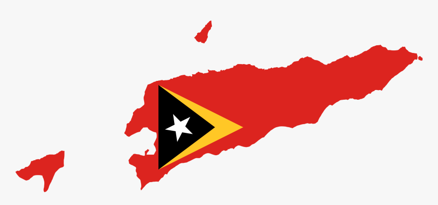 East Timor Map Flag Clip Arts - East Timor Flag On Country, HD Png Download, Free Download