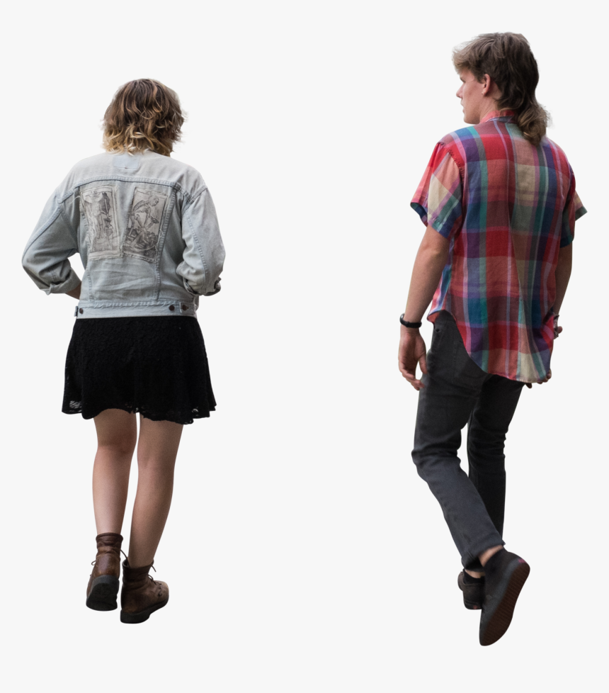 Hipsterswalkingback - Human Hipster Walking Png, Transparent Png, Free Download