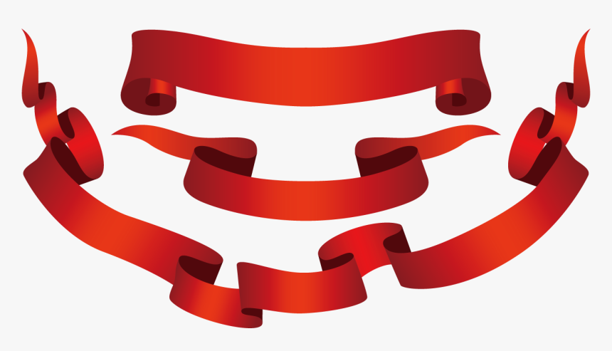 Red Ribbon Banner Png - Free Png Image Ribbon, Transparent Png, Free Download