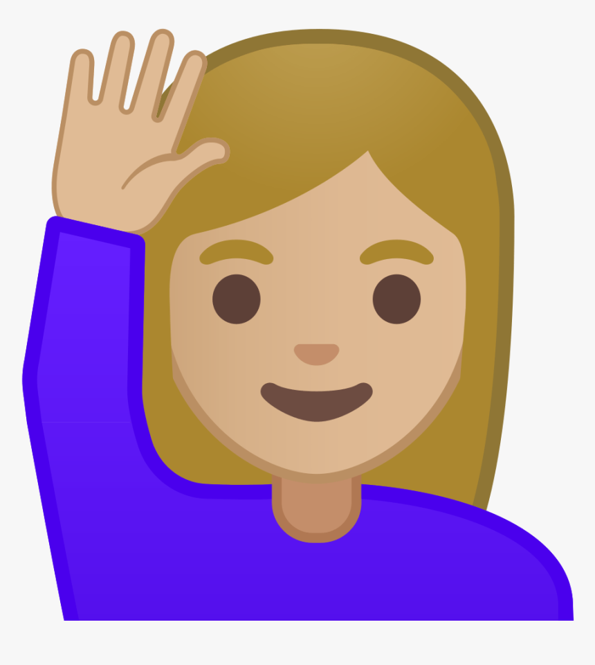 Sassy Girl Emoji Copy Paste The Emoji - Raising Hand Emoji Vector, HD ...