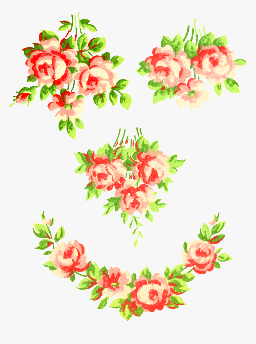 Romantic Pink Flower Border Png Pic - Portable Network Graphics, Transparent Png, Free Download