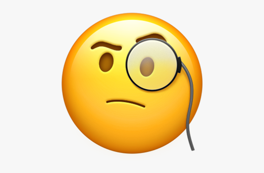 Emojis Drawing Surprised Emoji - Face With Monocle Emoji, HD Png