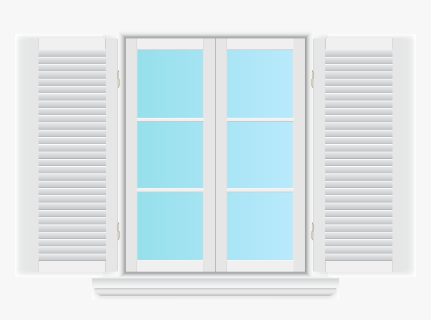 Window With Shutters Png Clip Art - Window With Shutters Png, Transparent Png, Free Download