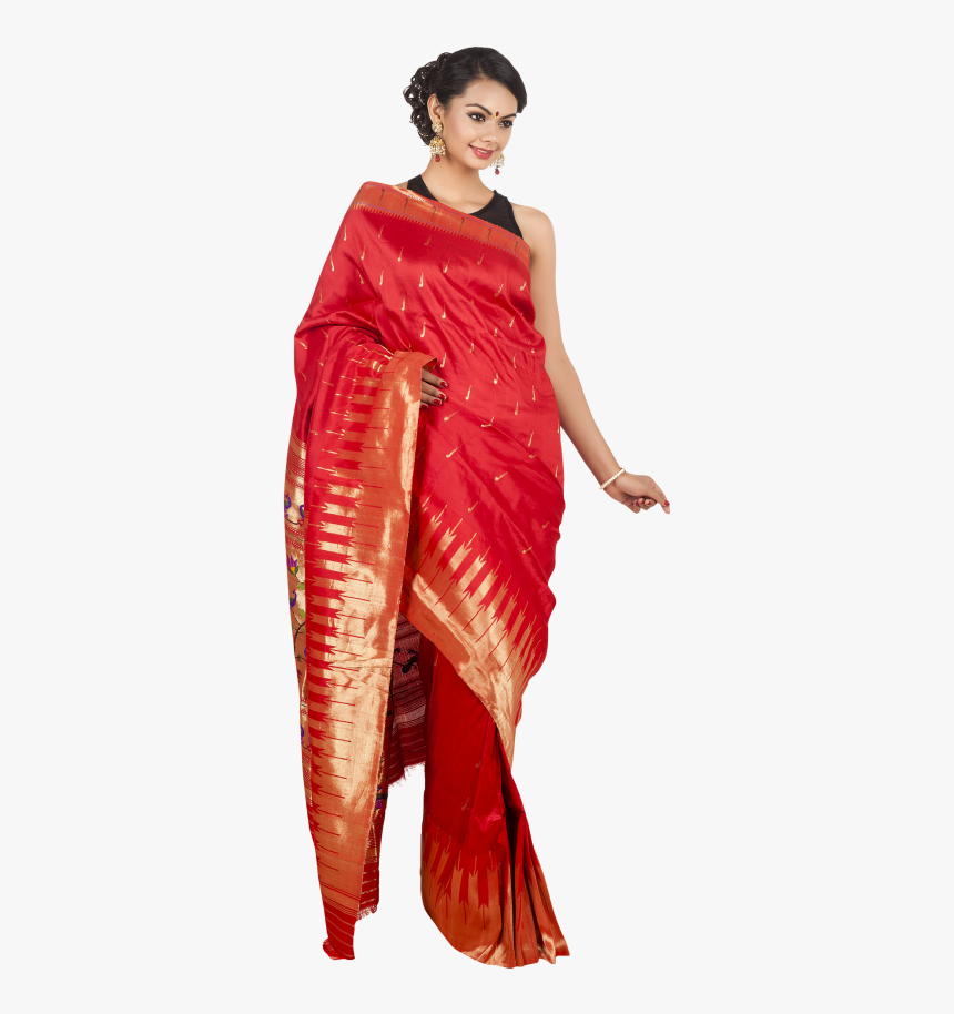 Buy ZUAVI Woven, Floral Print Banarasi Cotton Silk Red Sarees Online @ Best  Price In India | Flipkart.com