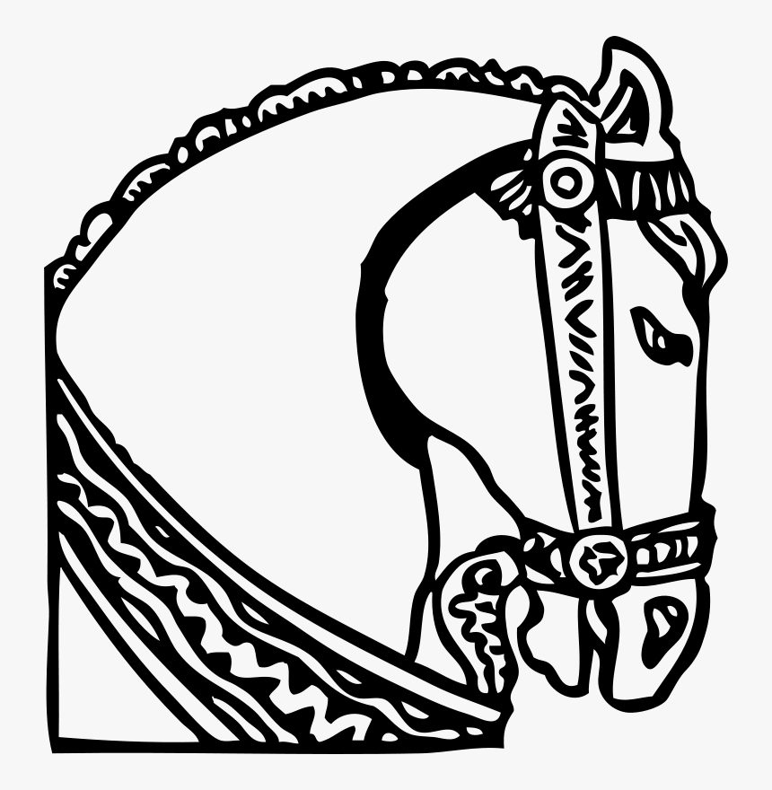 Horse Head Drawing Medieval Horse Head Hd Png Download Kindpng