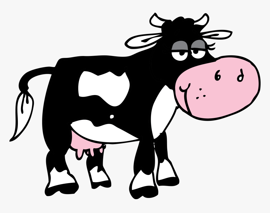 Cartoon Cow Jumping Images Pictures - Cow Farm Animal Clipart, HD Png Download, Free Download