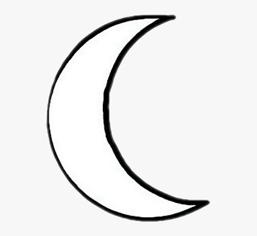 Transparent Png Tumblr Transparent Black And White - Crescent Moon Easy ...