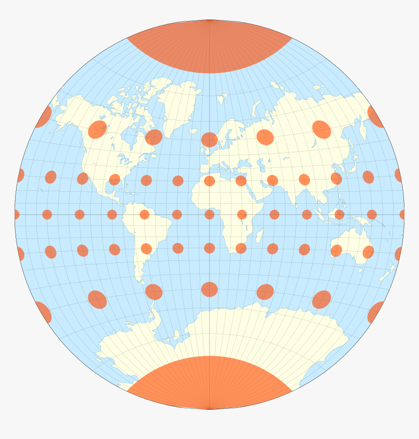 Tissot's Indicatrix Mercator Projection, HD Png Download, Free Download