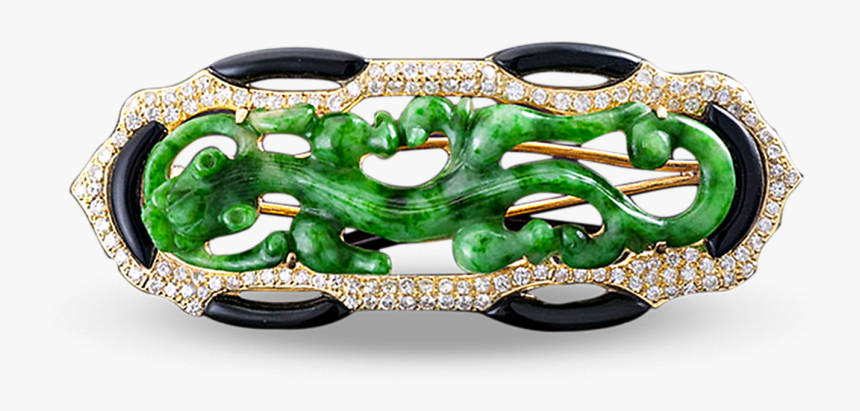 Carved Jade, Diamond And Onyx Hair Clip - Green Lantern, HD Png Download, Free Download