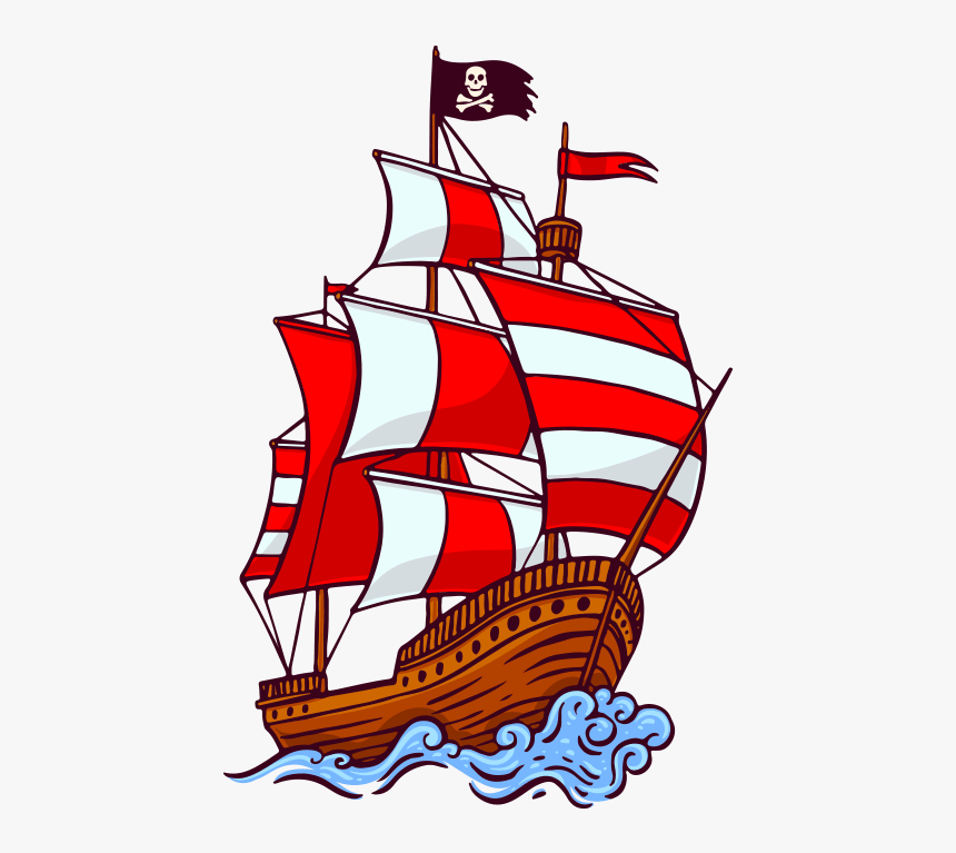 #ship #boat #flag #pirate #pirates #cartoon - Pirate Attributes, HD Png ...