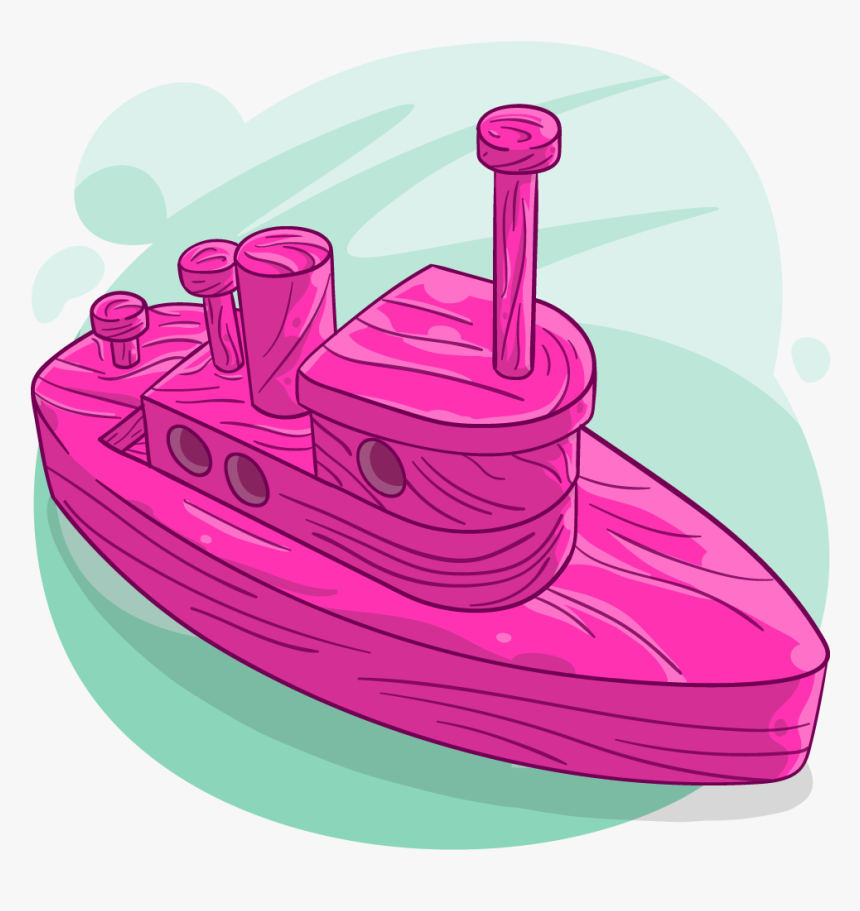 Orange Boat Cartoon Png, Transparent Png, Free Download