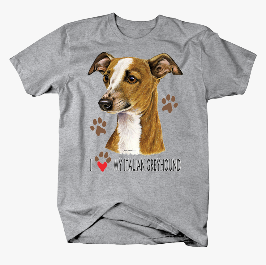 I Love My Italian Greyhound Dog With Paw Prints Custom - Funny Mt Rushmore T Shirt, HD Png Download, Free Download