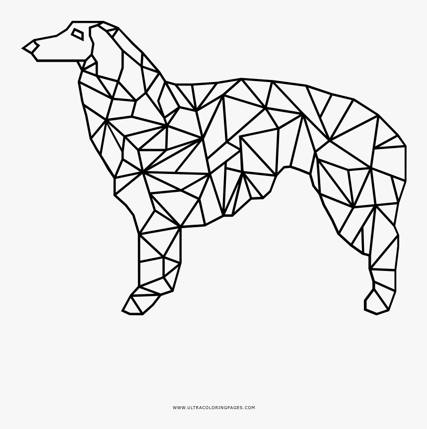 Greyhound Coloring Page - Longdog, HD Png Download - kindpng