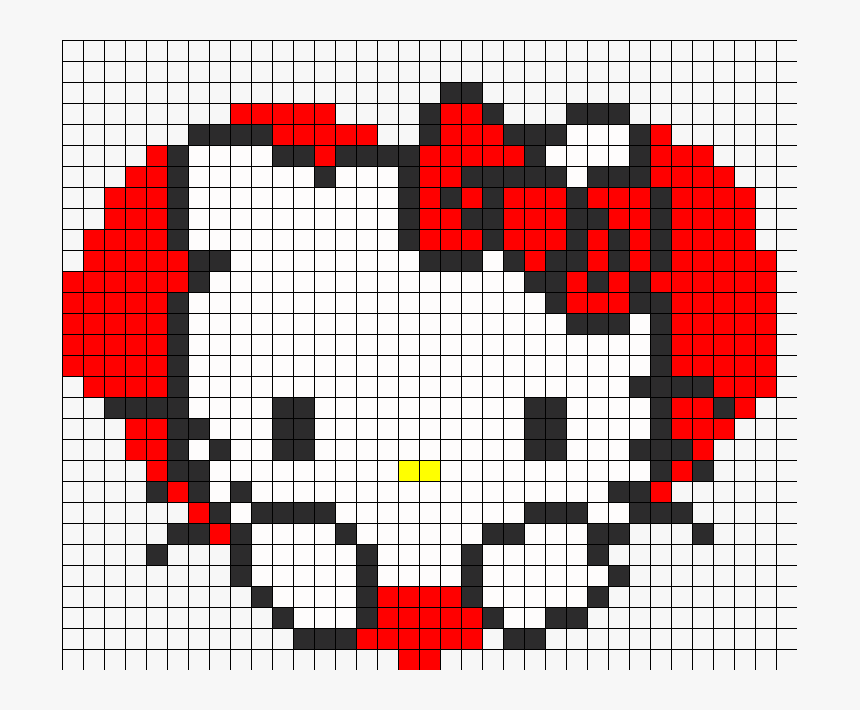 Pixel Art Hello Kitty Face Png Download Easy Hello Kitty Pixel Art ...
