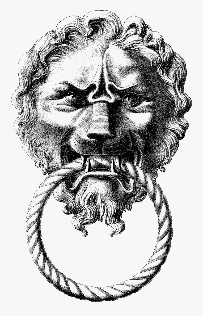 Steampunk Steam Punk Free Photo - Lion Door Knocker Drawing, HD Png Download, Free Download