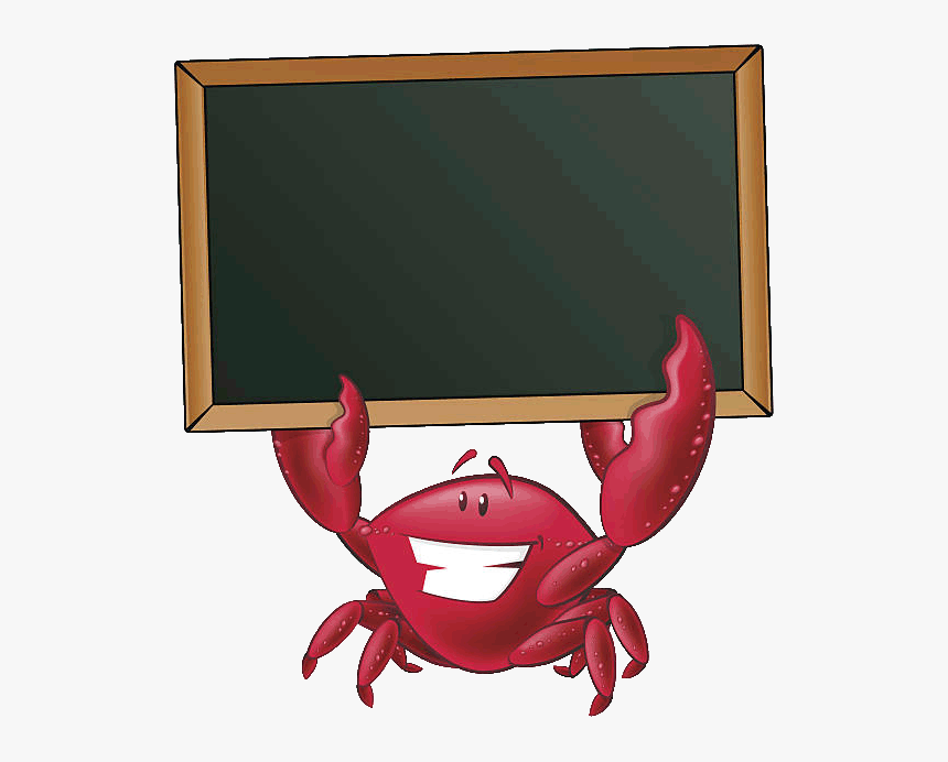 Banner Stock Seafood Clipart Sand Crab - Cartoon Crab Holding Sign, HD Png Download, Free Download