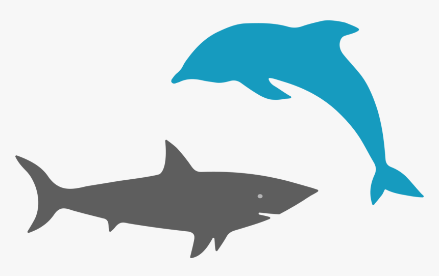 Download Shark And Dolphin Svg Cut File - Shark Jaws Silhouette ...