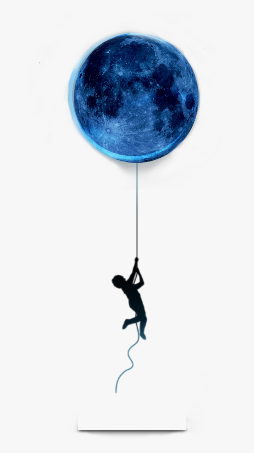 #ftestickers #fantasyart #boy #rope #moon #hanging - Illustration, HD Png Download, Free Download