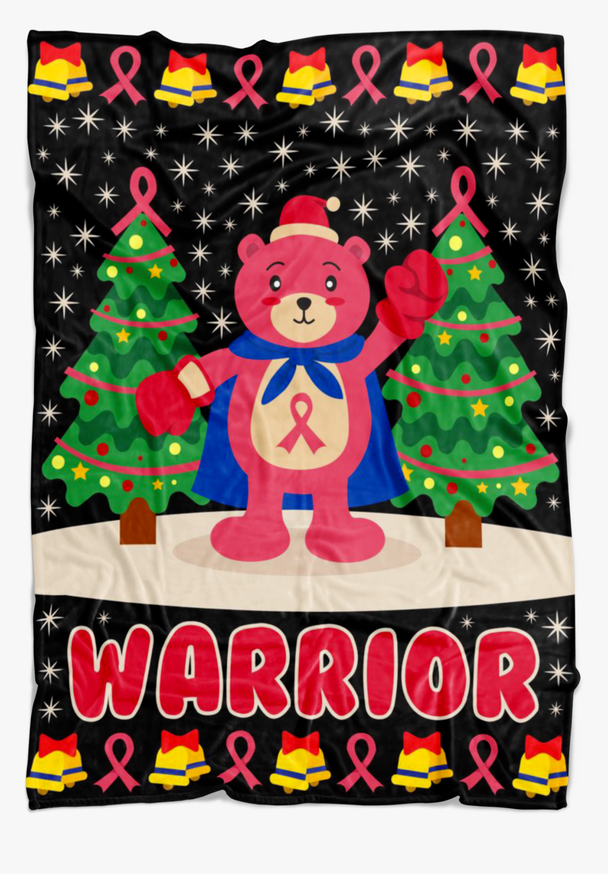 Christmas Bear Pink Ribbon Warrior Blanket"
 Data-zoom="//cdn - Christmas Tree, HD Png Download, Free Download