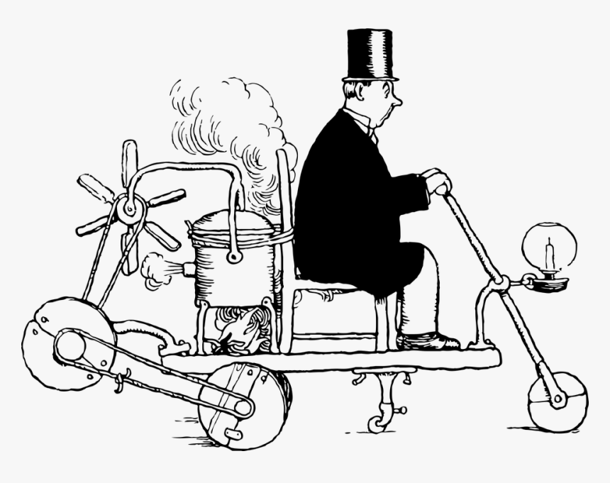 Steam, Vintage, Engine, Train, Steampunk, Old, Antique - W Heath Robinson Inventions, HD Png Download, Free Download