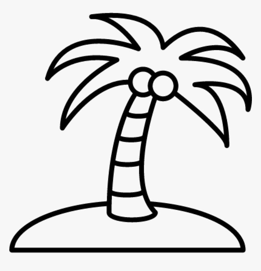 Coconuts Vector Outline Transparent Png Clipart Free - Outline Of A Coconut Tree, Png Download, Free Download