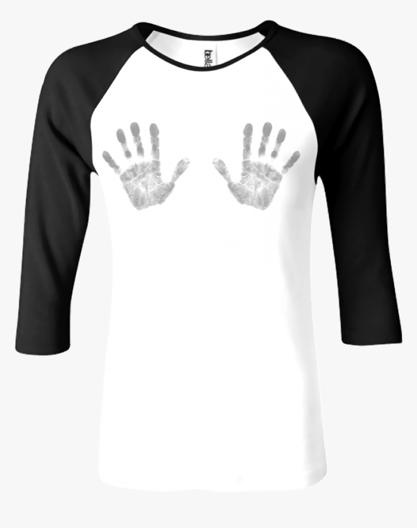 Grubby Handprints Women"s Baseball Shirt - Sleeve, HD Png Download, Free Download