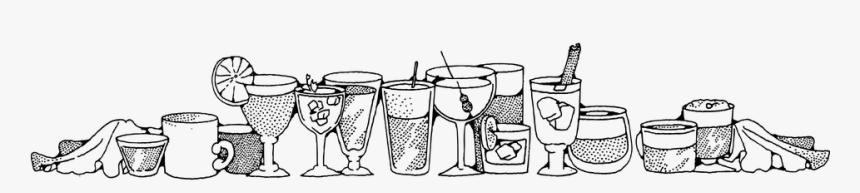 Drinks, Beverages, Glasses, Cups, Mugs - Cocktail Line Art Transparent, HD Png Download, Free Download