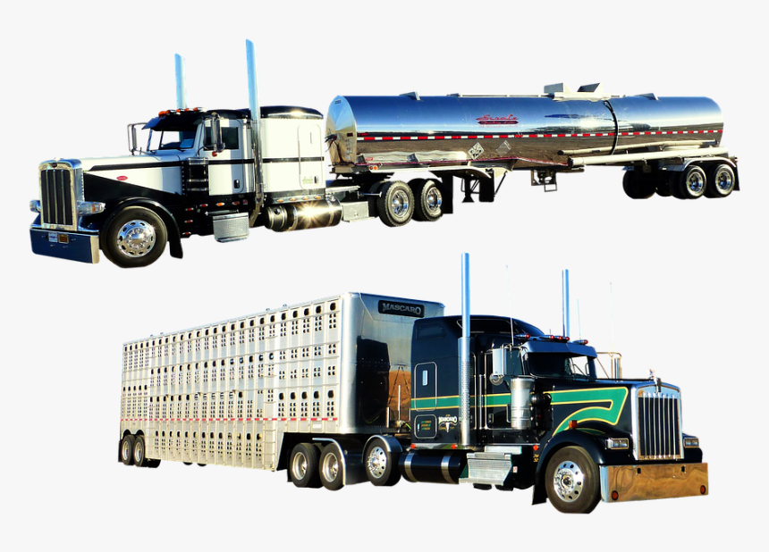 Truck, American, Vehicle, Transport, Traffic, Shipping - Trailer Truck, HD Png Download, Free Download