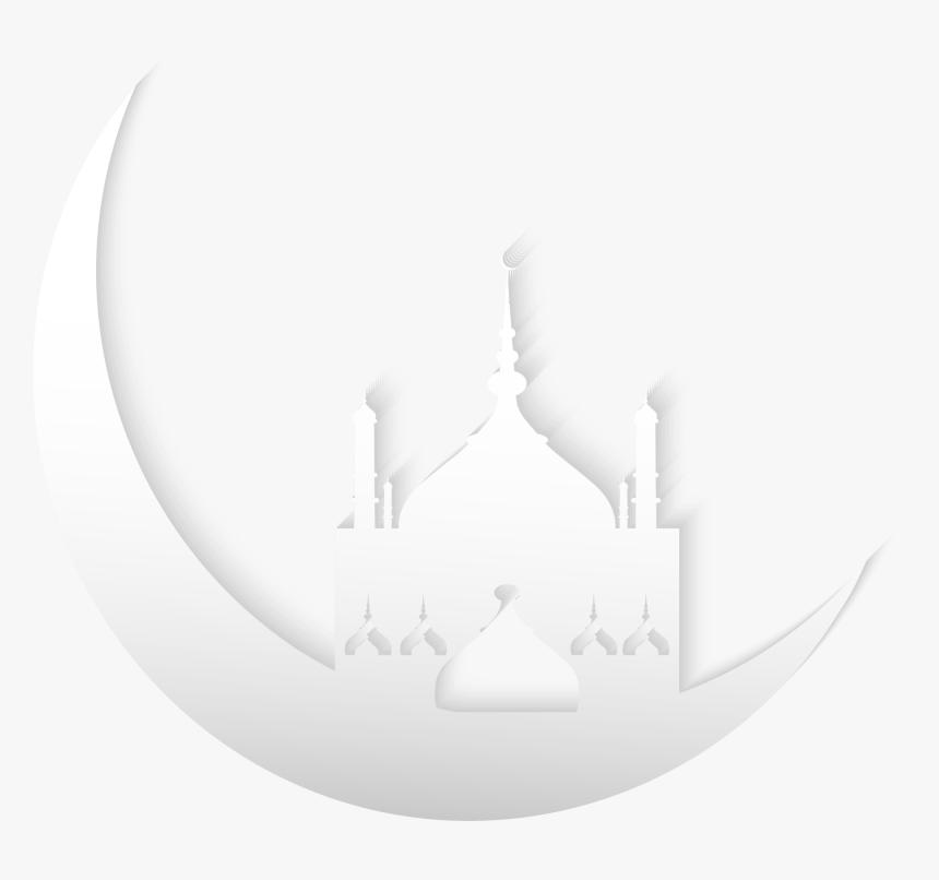 Pattern Al Moon Black Eid Church Fitr Clipart - Eid Moon Png White, Transparent Png, Free Download