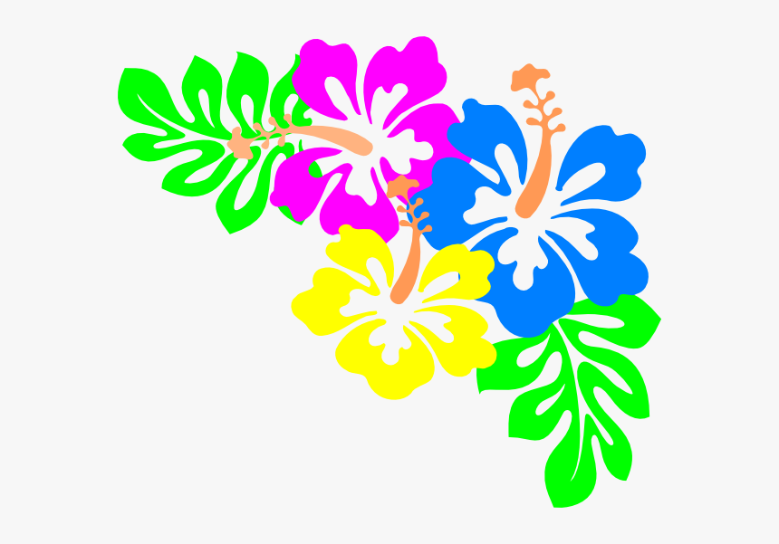 Hibiscus Clip Art - Transparent Hawaiian Flowers Clip Art, HD Png ...