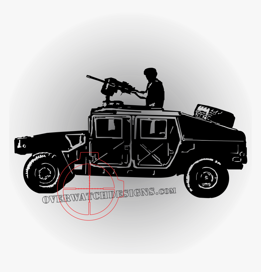 Hummer With Mk 19 Gunner Decal - Military Hummer Decal, HD Png Download, Free Download