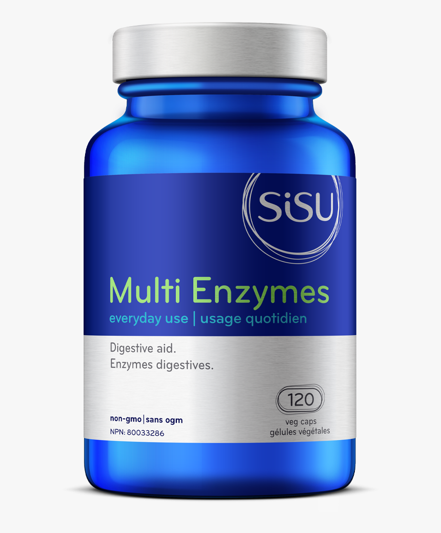 Blue Bottle Of Sisu"s Multi Enzymes Vegetable Caps - Sisu Nature's Defence 60 Capsules, HD Png Download, Free Download