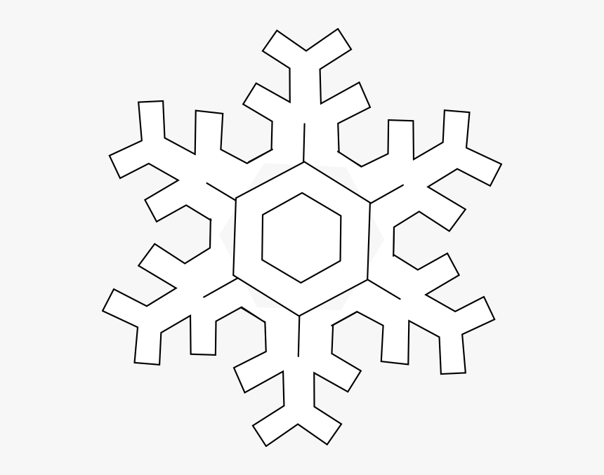 Transparent Thin Cross Png - Solid Snowflake, Png Download - kindpng