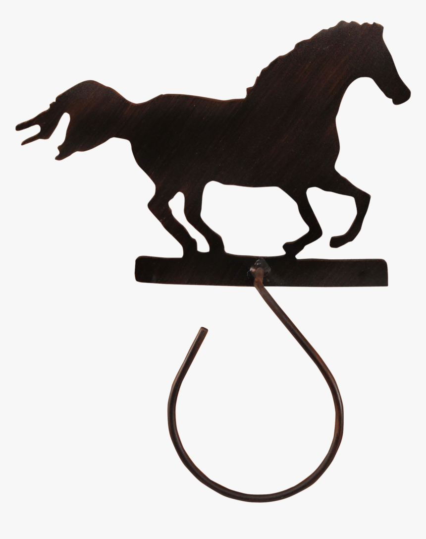 Iron Running Horse Hand Towel Holder - Toilet Roll Holder, HD Png Download, Free Download