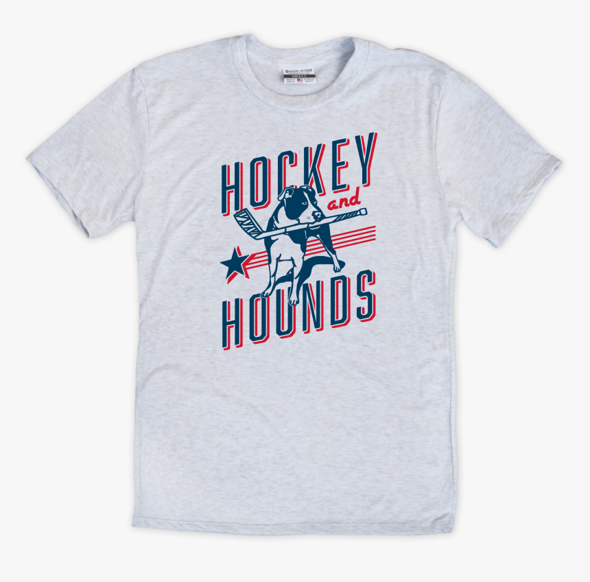 Hockey & Hounds Ash White T-shirt - T-shirt, HD Png Download - kindpng